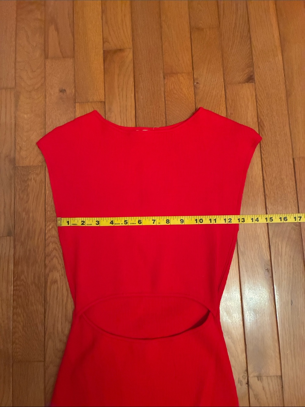 Mimosa Body-Con Ribbed Dress (Red) - Picture 7 of 10